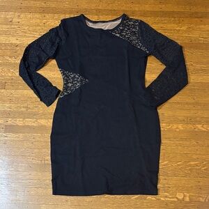 BCBG Black Dress with Lace Details